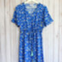 Liana Dress In Blue Poppy Print, thumbnail 6 of 6