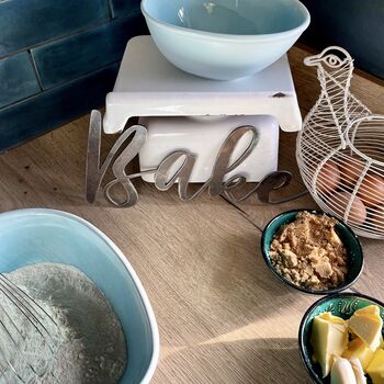 'Cook' Metal Word Sign Wall Art Decoration, 7 of 8