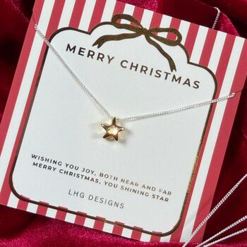 Christmas Star Pendant Necklace Gift For Her, 3 of 3