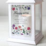 Personalised White LED Floral Lantern Wild Flowers, thumbnail 1 of 3