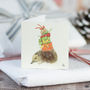 Christmas Hedgehog Gift Tag, Pack Of Four, thumbnail 2 of 2