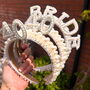 Birthday Crown Headband Pearl 40th 30th 18 21 50th 60th Gift For Her 100 90, thumbnail 5 of 5
