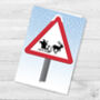 'Beware Of Santa On The Road' Christmas Card, thumbnail 1 of 2