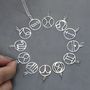 Sterling Silver Zodiac Charm Necklace, thumbnail 3 of 7