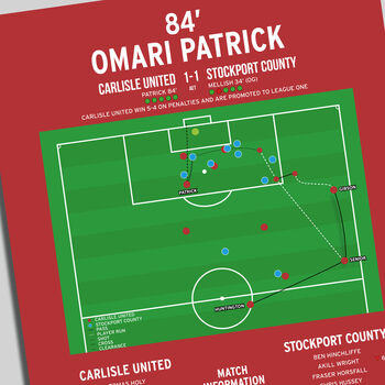 Omari Patrick League Two Play–Offs 2023 Carlisle Print, 2 of 2
