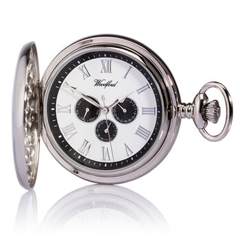 Woodford Tri Dial Personalised Pocket Watch, 2 of 4