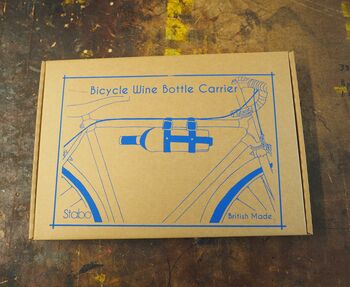 Cycling Wine Bottle Holder With Personalised Message, 5 of 9