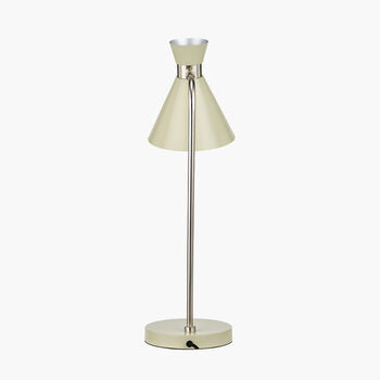 Sage And Brushed Silver Metal Table Lamp, 3 of 9