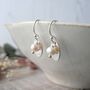 Snowberry Freshwater Pearl Earrings, thumbnail 3 of 4