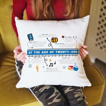 Personalised 21st Birthday Cushion Gift, 3 of 9