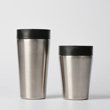 Circular And Co Travel Mug Made From Recycled Stainless Steel 8oz Uncoated Black, 4 of 7
