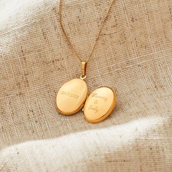 Personalised 18ct Gold Plated Locket Necklace, 2 of 5