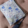 One Off Bespoke Upcycled Printed Make Up Zipper Pouch Bag, thumbnail 5 of 11