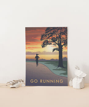 Go Running Travel Poster Art Print, 2 of 8