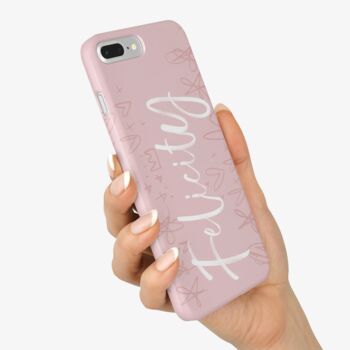 Personalised Dusty Pink Sketch Phone Case, 3 of 6