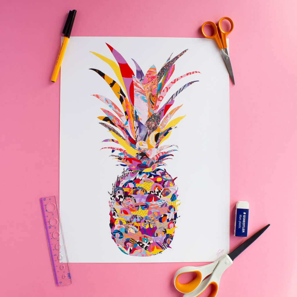 The Pineapple Collage Giclée Art Print, 1 of 5