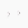 Geometric Faceted Open Hoop Sterling Silver Earrings S, thumbnail 3 of 8