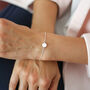Sterling Silver Personalised Initial Disc Bracelet, thumbnail 4 of 8