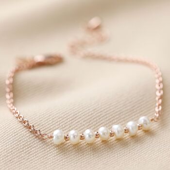 Freshwater Pearl And Chain Bracelet, 3 of 8