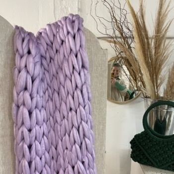 Chunky Blanket Arm Knitting Kit, 8 of 10