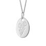 Sterling Silver March Birth Flower Necklace, thumbnail 4 of 10
