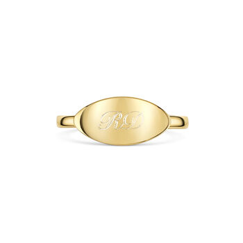 Elliptical Band Ring 18 K Gold Plated Solid Silver, 6 of 8