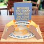 Un Fortunate Cookie 3D Pop Up Funny Birthday Wish 'You're Beyond Help' Card, thumbnail 7 of 8