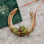 Personalised Gold Xmas Lucky Wedding Horseshoe, thumbnail 1 of 5