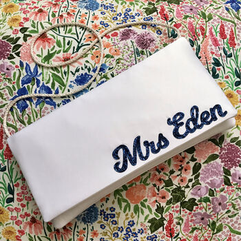 Mrs Surname Bridal Wedding Day Clutch, 10 of 12