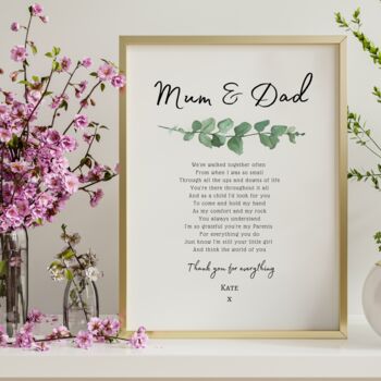 Personalised Poem Gift For Mum And Dad, 3 of 3