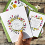 Spring Flowers Folded Wedding Invitation Suite, thumbnail 4 of 9