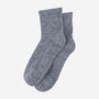 Pure Cashmere Luxury Ankle Socks Ethically Sourced Dark Grey, thumbnail 3 of 3