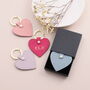 Personalised Heart Shape Leather Key Ring, thumbnail 1 of 5