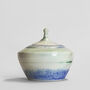 Chattered Porcelain Stoneware Small Lidded Pot, thumbnail 1 of 2