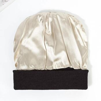 Chemo Headwear Wooly Beanie Hat Satin Lined, 3 of 11