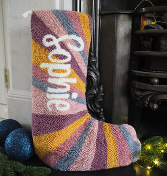 Custom Stripe Christmas Stocking, 7 of 7