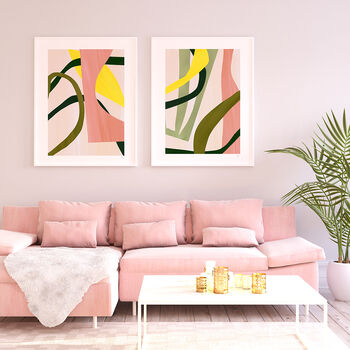 Abstract Cut Out Shapes Print Set Of Three, 4 of 10