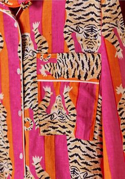 100% Cotton Tiger Stripe Pyjamas, 3 of 5