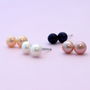 Sterling Silver Freshwater Pearl Ear Studs, thumbnail 3 of 5