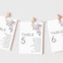 Wedding Seating Plan Cards Pink Lilac Floral, thumbnail 1 of 7
