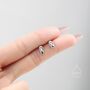 Tiny Sterling Silver Easter Island Statue Stud Earrings, thumbnail 7 of 12