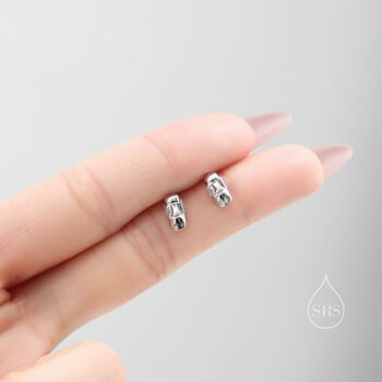 Tiny Sterling Silver Easter Island Statue Stud Earrings, 7 of 12