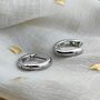 Sterling Silver Circle Round Zircon Hoop Earrings, thumbnail 6 of 6