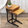 Industrial Wood Coffee Table Nest, thumbnail 2 of 5