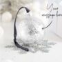 Personalised Silver Glitter Christmas Bauble, thumbnail 2 of 3