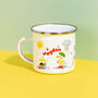 Personalised Children’s Rainy Day Puddle Ducks Enamel Mug, thumbnail 2 of 4