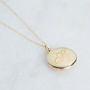 14k Gold Vermeil Engraved Initial Locket Necklace, thumbnail 11 of 12