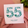 Personalised Love Hearts Emerald 55th Anniversary Card, thumbnail 1 of 6