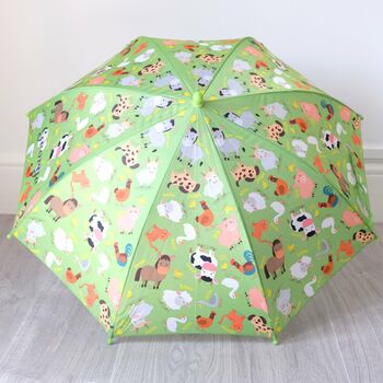 Personalised Green 'Farm Animals' Umbrella, 2 of 2