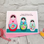 Russian Dolls Personalised Birthday Card, thumbnail 1 of 3